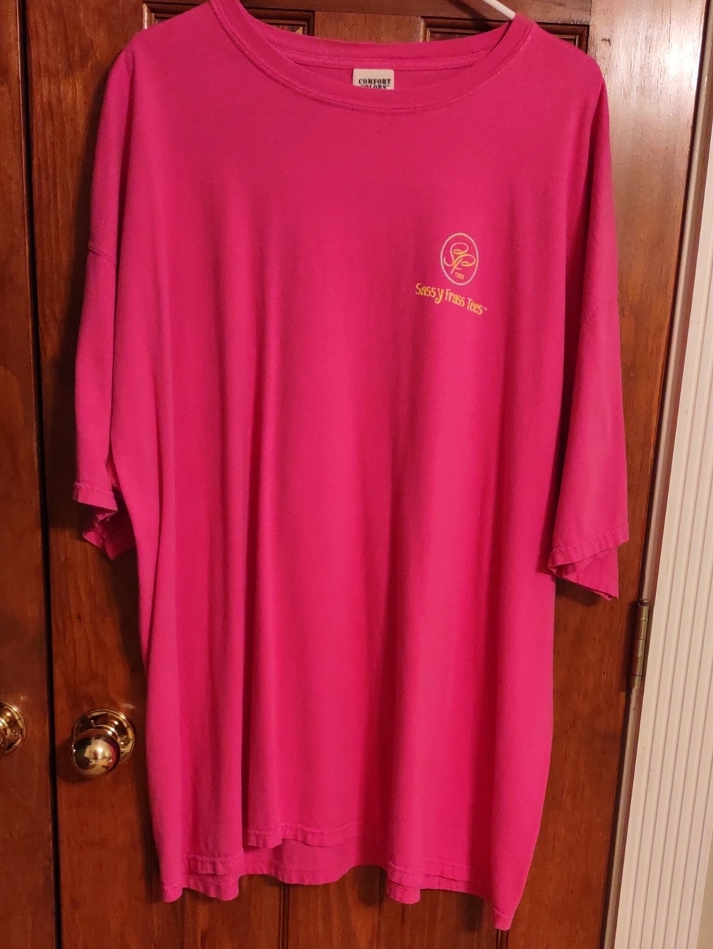 Comfort Colors Women's Bright Pink Short Sleeve Graphic Tee